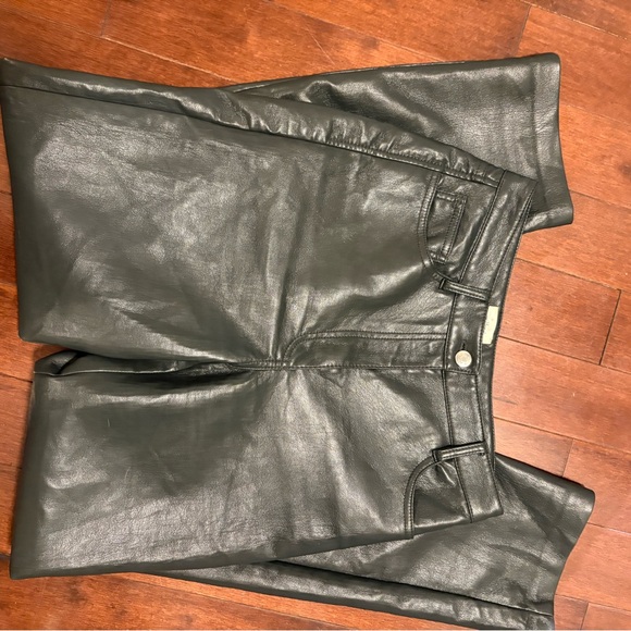 Aritzia Green Straight Leg Pants - Picture 9 of 15